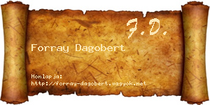 Forray Dagobert névjegykártya