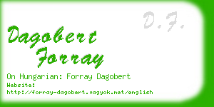 dagobert forray business card